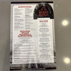 The Works Pizza - Menu