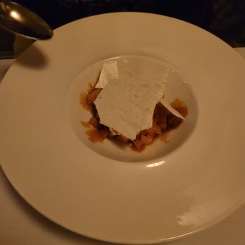 Barolo Grill - Granita di pesce (Peach granita w/Cardamon merenguies - Italian Near Me - Denver, Colorado