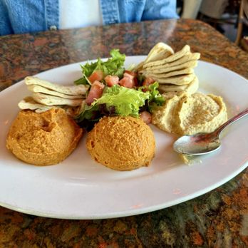 Panini Kabob Grill - Hummus Trio (A Must) - Mediterranean Near Me - Brea, California Panini Kabob Grill - Hummus Trio (A Must) - Mediterranean Near Me - Brea, California