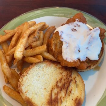 The Kitchen Table - Buffalo chicken sandwich with blue cheese. - American Near Me - North Myrtle Beach, South Carolina The Kitchen Table - Buffalo chicken sandwich with blue cheese. - American Near Me - North Myrtle Beach, South Carolina