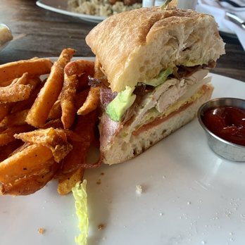 Stone & Rail - Chicken club with Sweet Potato Fries - Gastropubs Near Me - Glen Rock, New Jersey