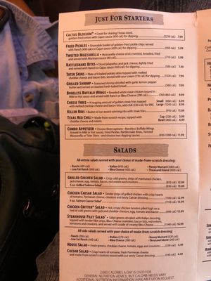 Menu photo 1 Texas Roadhouse Salisbury, NC
