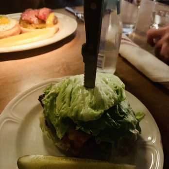 Au Cheval - Single with bacon and lettuce instead of bun - Bars Near Me - Chicago, Illinois Au Cheval - Single with bacon and lettuce instead of bun - Bars Near Me - Chicago, Illinois