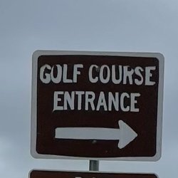 Hidden Creek Golf Course - Road direction sign.
