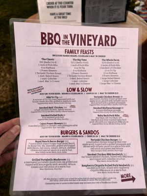Menu photo 1 BBQ In The Vineyard Chelan, WA Menu photo 1 BBQ In The Vineyard Chelan, WA