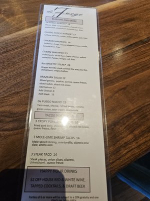 Menu photo 5 de Fuego Clackamas, OR