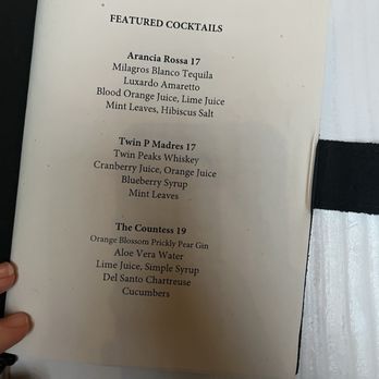 Timbr - cocktail menu - New American Near Me - Fort Lauderdale, Florida