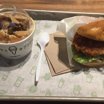 Shake Shack New Haven - Skull and cones concrete and chicken shack sandwich - Burgers Near Me - New Haven, Connecticut