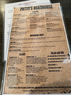 Menu photo 1 Patsy’s Roadhouse Hopewell Junction, NY Menu photo 1 Patsy’s Roadhouse Hopewell Junction, NY