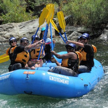 Whitewater Excitement - High fiving after one of the chutes! - Rafting/Kayaking Near Me - Lotus, California