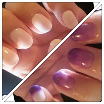 Tony's Nails - LeChat mood gel polish. My latest favorite!  White to purple! - Nail Salons Near Me - Livermore, California