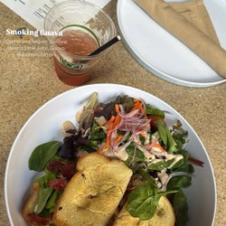 Grotto Bar - Lobster salad sandwich and Smoking Guava