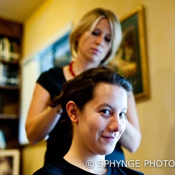 Hair By Heidi - Heidi working on bridesmaid's updo - Hair Stylists Near Me - San Jose, California Hair By Heidi - Heidi working on bridesmaid's updo - Hair Stylists Near Me - San Jose, California