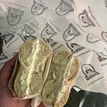 Utopia Bagels - Gluten free plain with plain cream cheese - Bagels Near Me - New York, New York Utopia Bagels - Gluten free plain with plain cream cheese - Bagels Near Me - New York, New York
