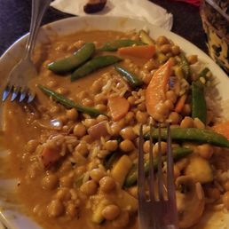 Pour out the chickpea curry or it will never cool!