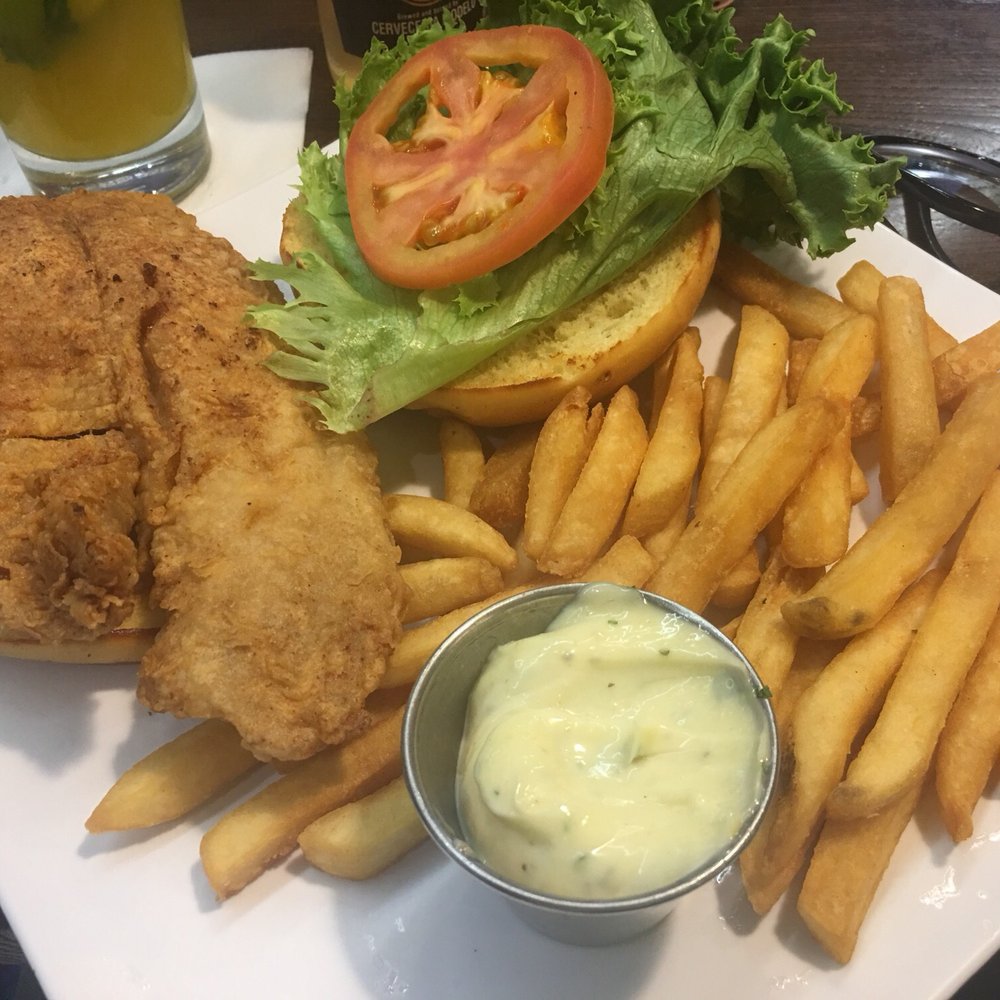 Corona Beach House - Fish Sandwich with Fries-yum - American Near Me - Miami, Florida Corona Beach House - Fish Sandwich with Fries-yum - American Near Me - Miami, Florida