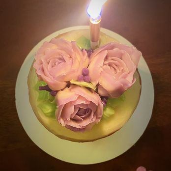 Petite Fleur Cake - Earl grey flavor with lovely purple peonies - Custom Cakes Near Me