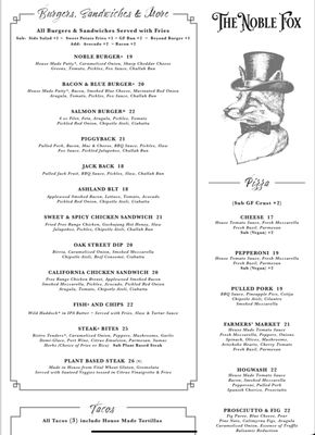 Menu photo 6 The Noble Fox Ashland, OR