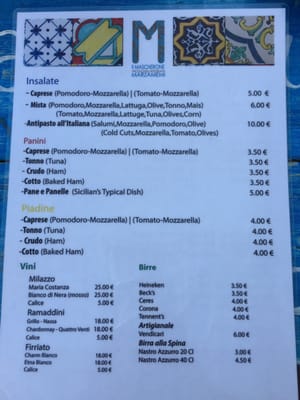 Menu photo 1 Friggitoria M'Appititta Marzamemi, SR