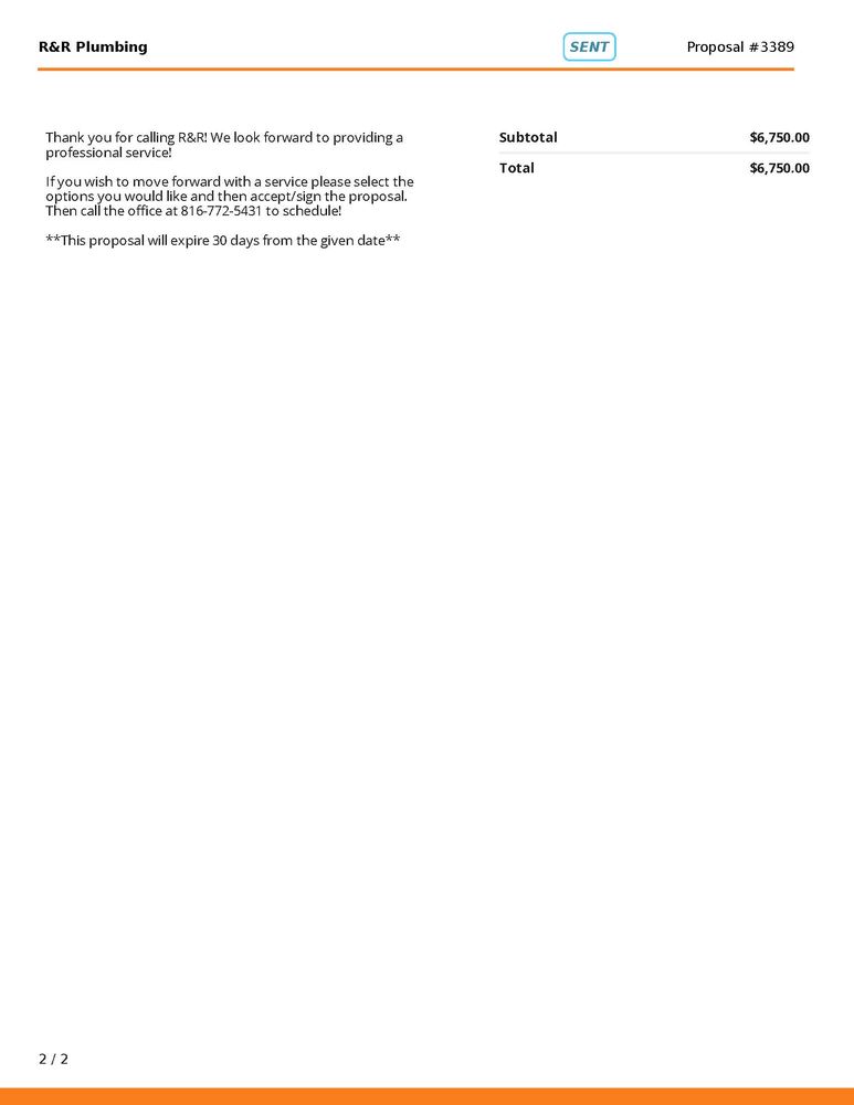 Slide of R & R Plumbing