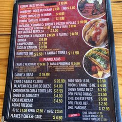 Ay Carbon Tacos and Hamburguesas - Menu last page