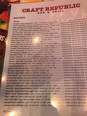 Menu photo 4 Craft Republic - Albuquerque Albuquerque, NM