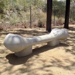 Moorpark Dog Park - Haha gotta love the bone bench!