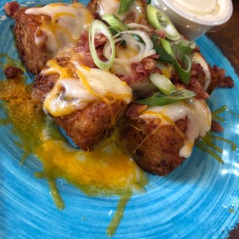 Grille 44 - Tater tot kegs...giant tater tots stuffed with cheese and bacon! - New American Near Me - Bear Lake, Michigan Grille 44 - Tater tot kegs...giant tater tots stuffed with cheese and bacon! - New American Near Me - Bear Lake, Michigan