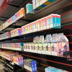 Red Star Vapor & Smoke - Product - Disposable vape shelves featuring Lost Mary, Geek Bar, Off-Stamp, RAZ and more.