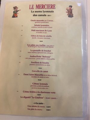 Menu photo 3 Le Mercière Lyon, 69
