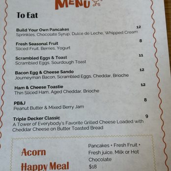 Acorn Cafe - Kids menu - Breakfast & Brunch Near Me - Healdsburg, California