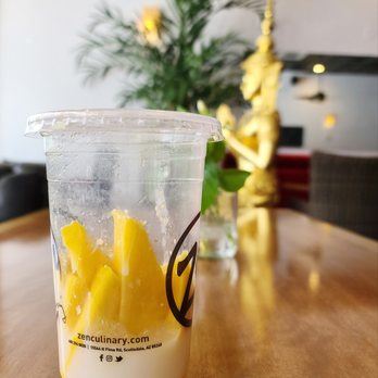 Zen Thai - I asked for it in a drink cup so I could take it on the plane with me, I wonder what my seatmate thought of my mango and sticky rice. - Thai Near Me - Phoenix, Arizona Zen Thai - I asked for it in a drink cup so I could take it on the plane with me, I wonder what my seatmate thought of my mango and sticky rice. - Thai Near Me - Phoenix, Arizona