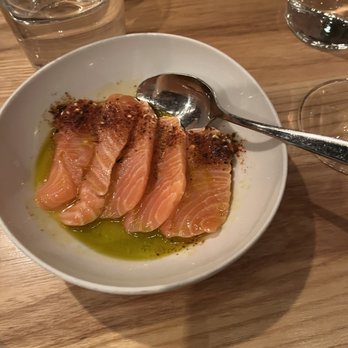 Select Oyster Bar - Faroe Islands Salmon Crudo* - Seafood Near Me - Boston, Massachusetts Select Oyster Bar - Faroe Islands Salmon Crudo* - Seafood Near Me - Boston, Massachusetts