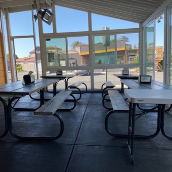 Falafel Stop - Half of the outdoor seating - Falafel Near Me - Sunnyvale, California