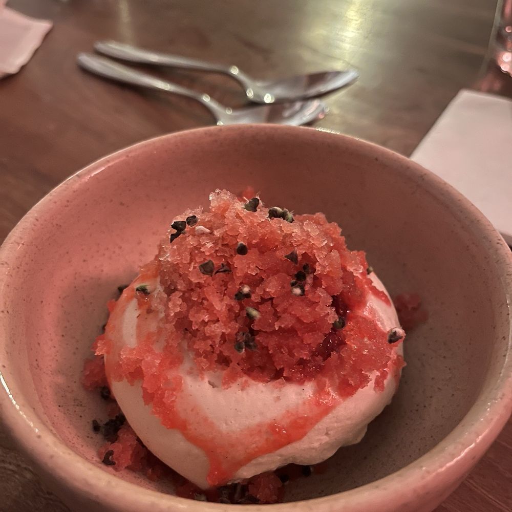 Pietramala - Macadamia nut ice cream with strawberries, rhubarb, and basil - Vegan Near Me - Philadelphia, Pennsylvania Pietramala - Macadamia nut ice cream with strawberries, rhubarb, and basil - Vegan Near Me - Philadelphia, Pennsylvania