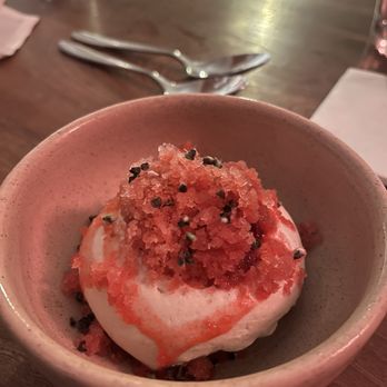 Pietramala - Macadamia nut ice cream with strawberries, rhubarb, and basil - Vegan Near Me - Philadelphia, Pennsylvania Pietramala - Macadamia nut ice cream with strawberries, rhubarb, and basil - Vegan Near Me - Philadelphia, Pennsylvania