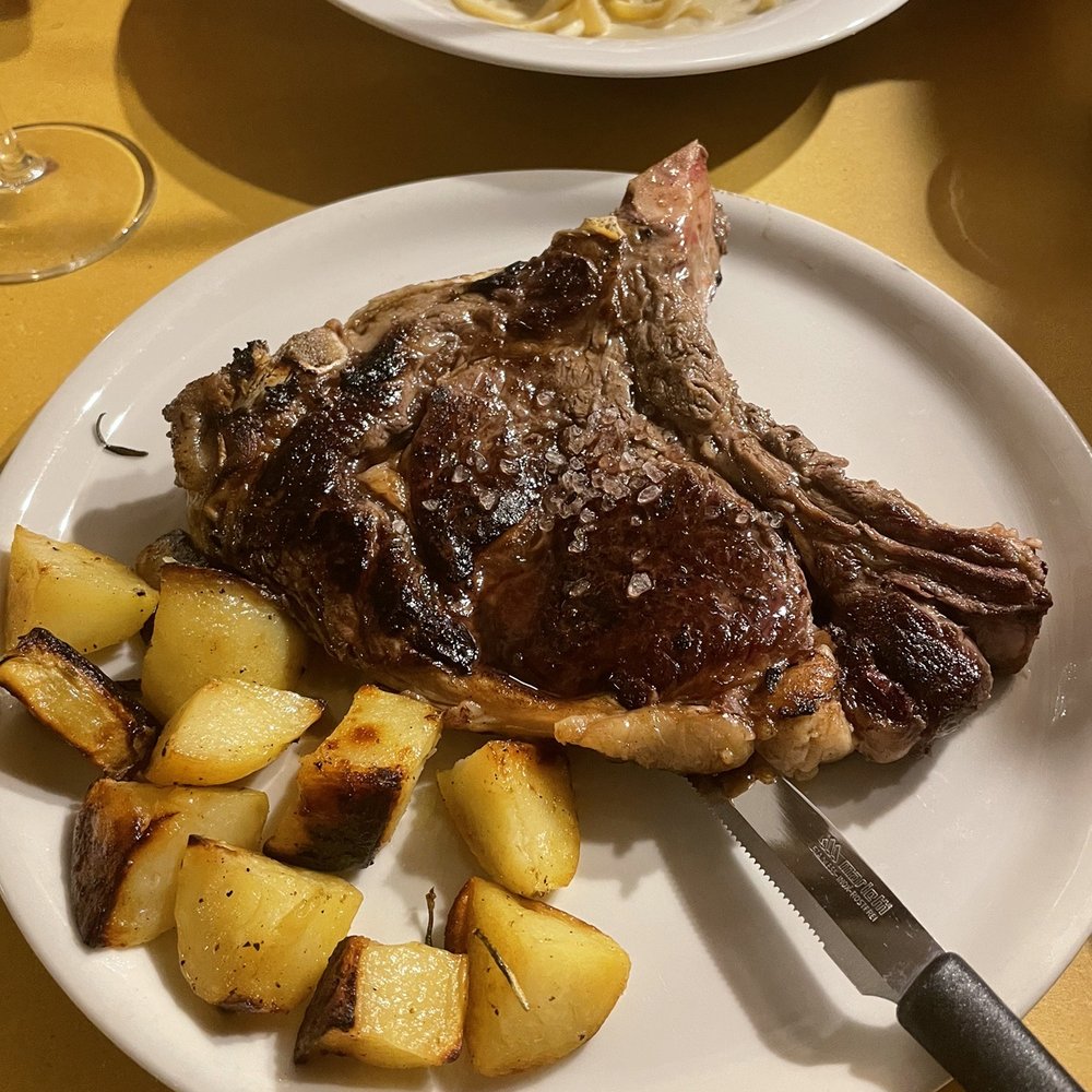Steak & potatoes, fettucine