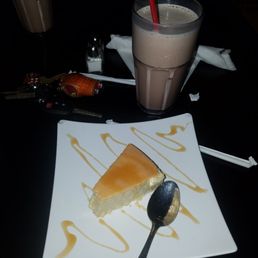 Delicious coconut flan with a milo chocolate milk. Delicious coconut flan with a milo chocolate milk.