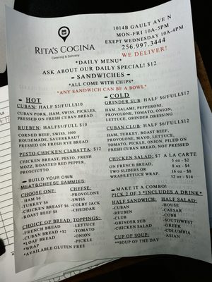 Menu photo 1 Rita's Cocina Fort Payne, AL Menu photo 1 Rita's Cocina Fort Payne, AL