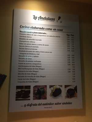 Menu photo 1 La Andaluza Low Cost Madrid, M