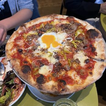 a Mano - SALSICCIA PIZZA (added egg) - Italian Near Me - San Francisco, California a Mano - SALSICCIA PIZZA (added egg) - Italian Near Me - San Francisco, California