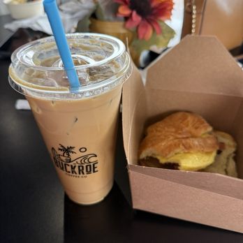 Buckroe Coffee - High tide and croissant breakfast sandwich - Coffee Roasteries Near Me - Hampton, Virginia
