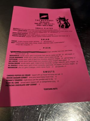 Menu photo 3 The Masonry Seattle, WA