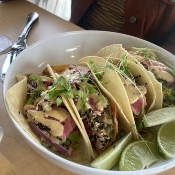 Floating Green Restaurant - Ahi tuna tacos - New American Near Me - Coeur d'Alene, Idaho Floating Green Restaurant - Ahi tuna tacos - New American Near Me - Coeur d'Alene, Idaho