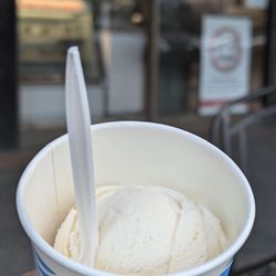 Silbermann's Ice Cream - Butterscotch marble triple scoop.