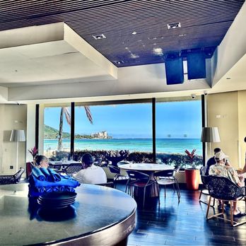RumFire - Shot showing the bar, seating & fantastic views~ - Asian Fusion Near Me - Honolulu, Hawaii