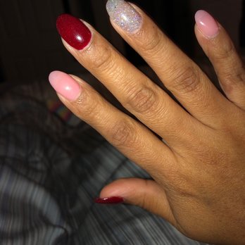 Muses Nails - Natural nails, almond Shape dip powder - Nail Salons Near Me - Saint James, New York