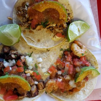Mariscos Rosarito - 3 taco plate Octopus, fish, shrimp. - Mexican Near Me - Wilmington, California Mariscos Rosarito - 3 taco plate Octopus, fish, shrimp. - Mexican Near Me - Wilmington, California