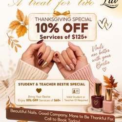 Luv Nails - Enjoy % services of $125 or more.