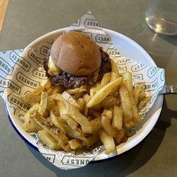Honest Burgers Manchester - GF Smashed Burger with Rosemary salted chips